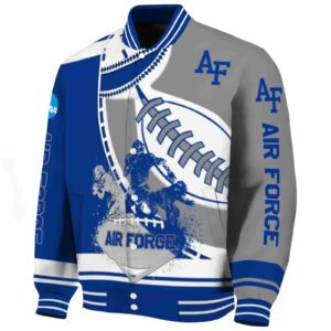 air force falcons baseball stitching grey white jacket best selling