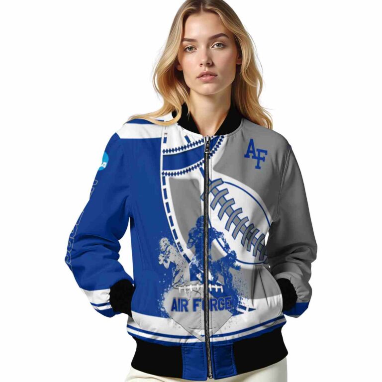 air force falcons baseball stitching grey white jacket latest model