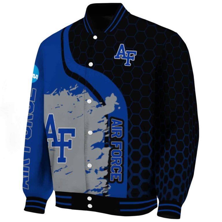 air force falcons hexagonal pattern blue black jacket best selling