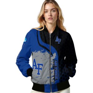 air force falcons hexagonal pattern blue black jacket latest model