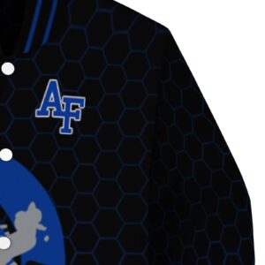 air force falcons hexagonal pattern blue black jacket premium grade