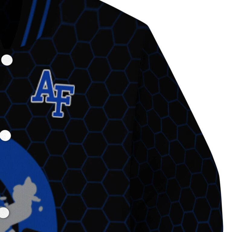air force falcons hexagonal pattern blue black jacket premium grade