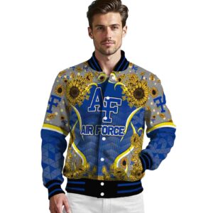 air force falcons sunflower bloom blue yellow jacket high quality