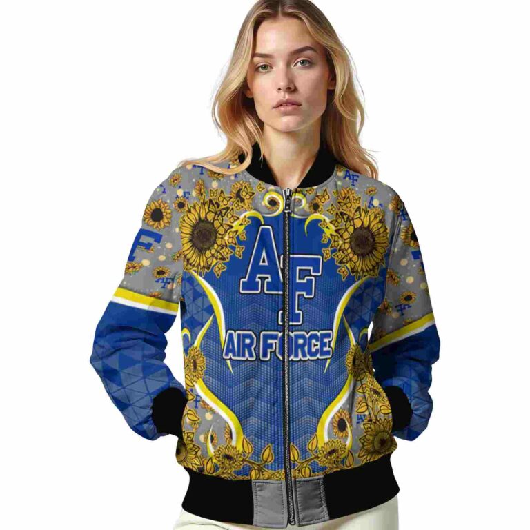 air force falcons sunflower bloom blue yellow jacket latest model