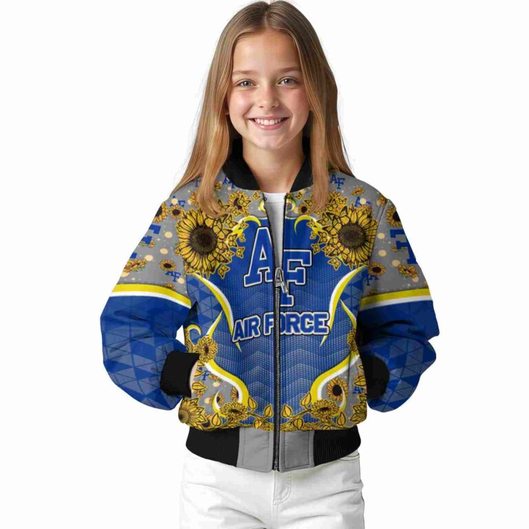 air force falcons sunflower bloom blue yellow jacket top rated