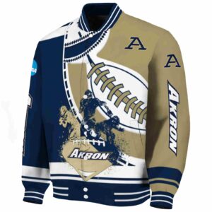 akron zips baseball stitching gold white jacket best selling