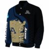akron zips hexagonal pattern blue black jacket best selling