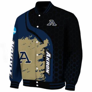 akron zips hexagonal pattern blue black jacket best selling