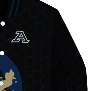 akron zips hexagonal pattern blue black jacket premium grade
