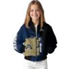 akron zips hexagonal pattern blue black jacket top rated