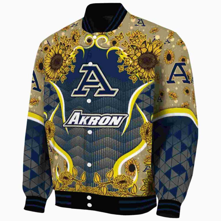 akron zips sunflower bloom blue yellow jacket best selling