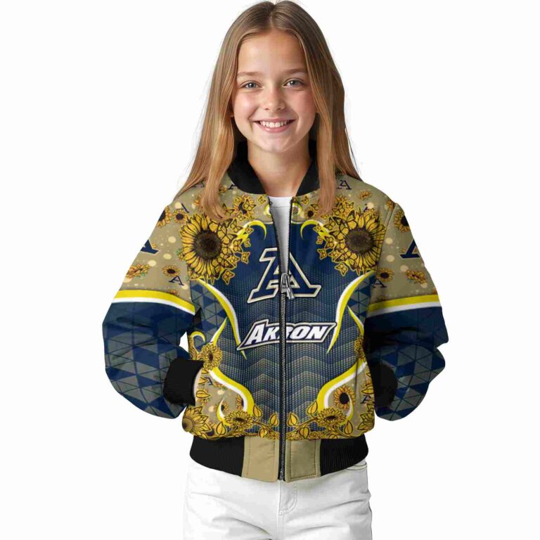 akron zips sunflower bloom blue yellow jacket top rated