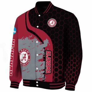 alabama crimson tide hexagonal pattern crimson black jacket best selling