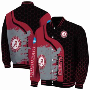 alabama crimson tide hexagonal pattern crimson black jacket fashion forward