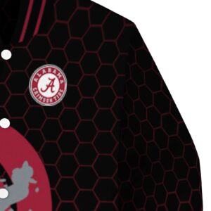 alabama crimson tide hexagonal pattern crimson black jacket premium grade