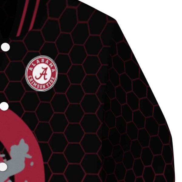 alabama crimson tide hexagonal pattern crimson black jacket premium grade