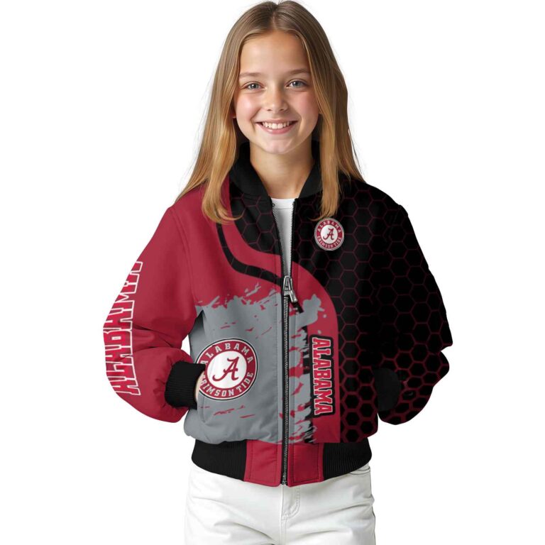 alabama crimson tide hexagonal pattern crimson black jacket top rated