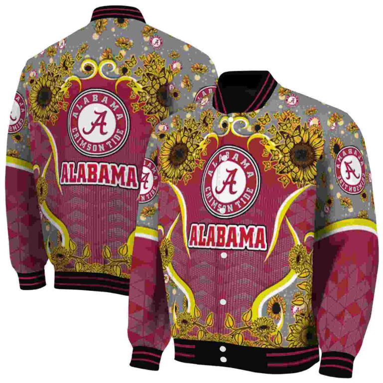 alabama crimson tide sunflower bloom crimson yellow jacket fashion forward