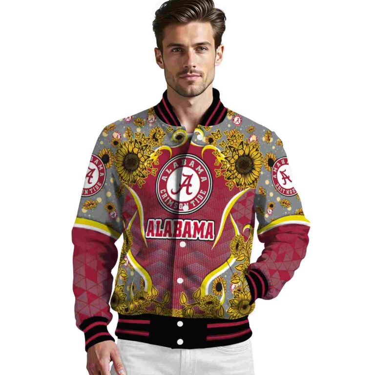 alabama crimson tide sunflower bloom crimson yellow jacket high quality