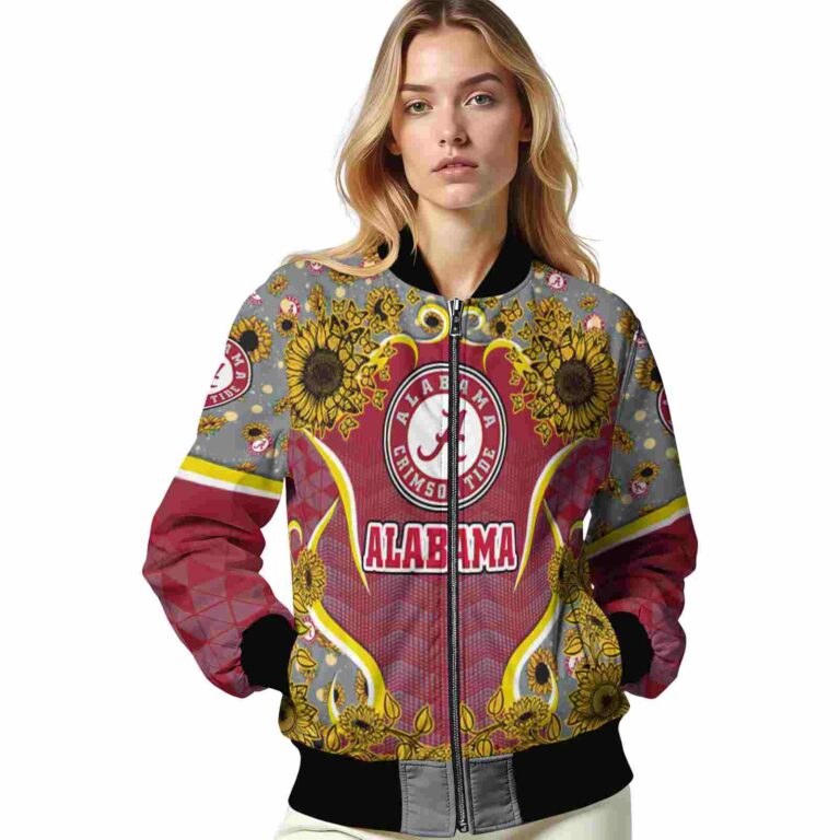 alabama crimson tide sunflower bloom crimson yellow jacket latest model