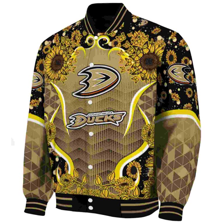 anaheim ducks sunflower bloom gold yellow jacket best selling