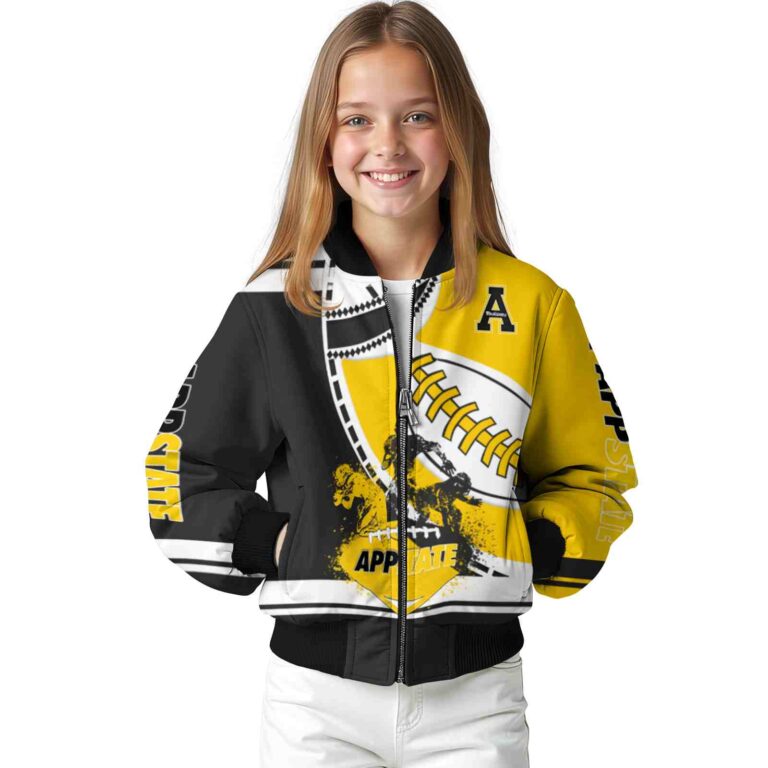 appalachian state mountaineers baseball stitching gold white jacket top rated