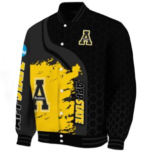 appalachian state mountaineers hexagonal pattern black jacket best selling