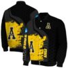 appalachian state mountaineers hexagonal pattern black jacket fashion forward