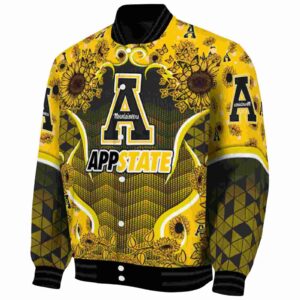 appalachian state mountaineers sunflower bloom black yellow jacket best selling