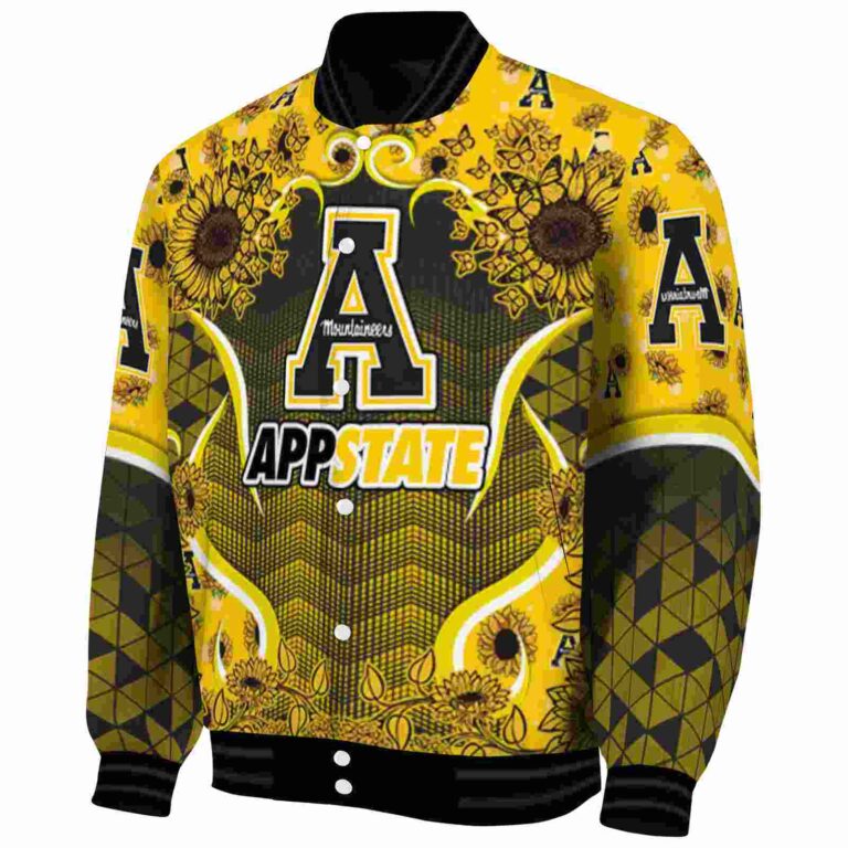 appalachian state mountaineers sunflower bloom black yellow jacket best selling