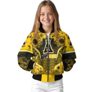 appalachian state mountaineers sunflower bloom black yellow jacket top rated