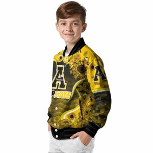appalachian state mountaineers sunflower bloom black yellow jacket trendy