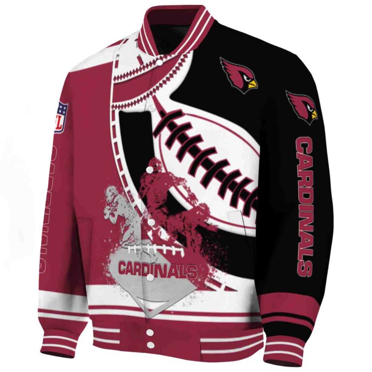 arizona cardinals baseball stitching black white jacket best selling