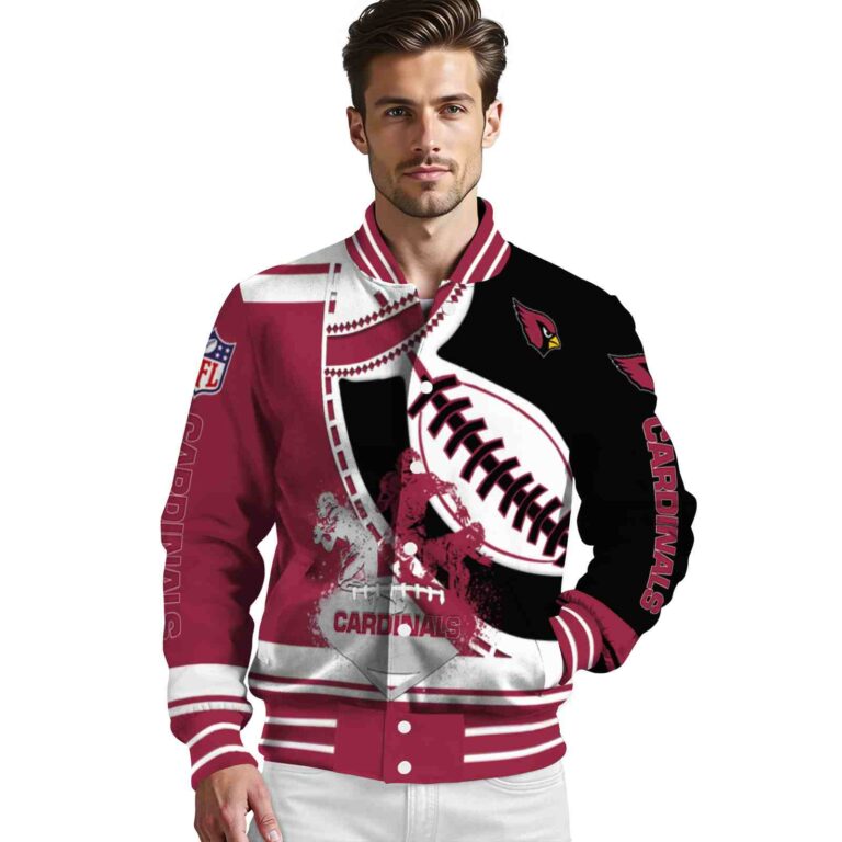 arizona cardinals baseball stitching black white jacket high quality