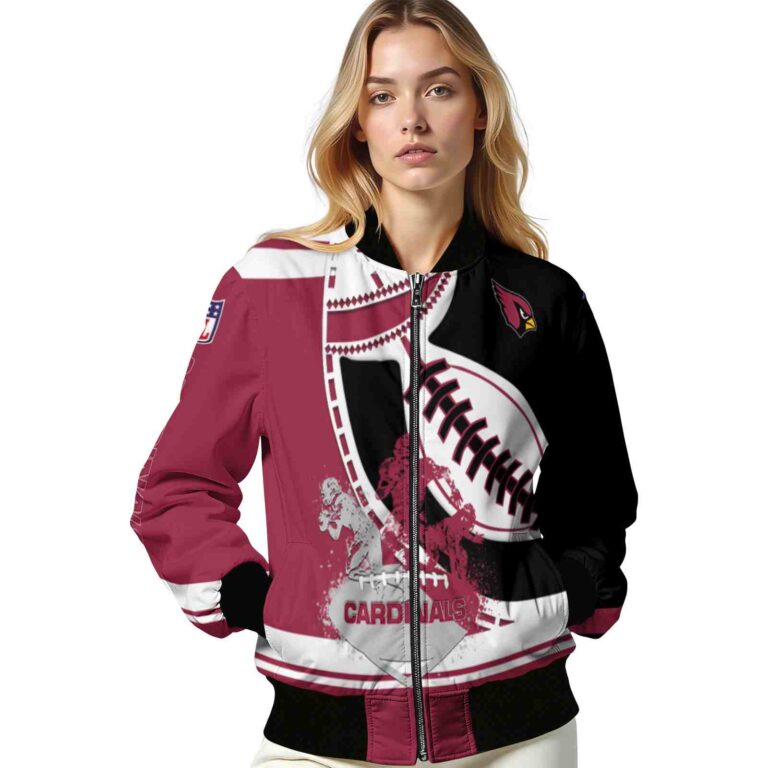 arizona cardinals baseball stitching black white jacket latest model