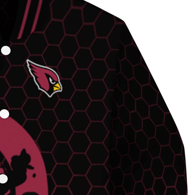 arizona cardinals hexagonal pattern red black jacket premium grade