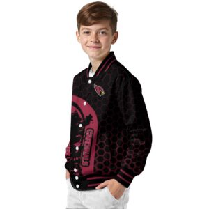arizona cardinals hexagonal pattern red black jacket trendy