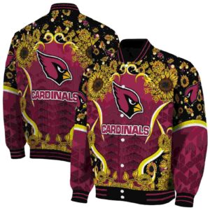 arizona cardinals sunflower bloom red yellow jacket fashion forward