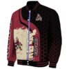 arizona coyotes hexagonal pattern red black jacket best selling