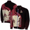 arizona coyotes hexagonal pattern red black jacket fashion forward