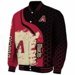 arizona diamondbacks hexagonal pattern red black jacket best selling