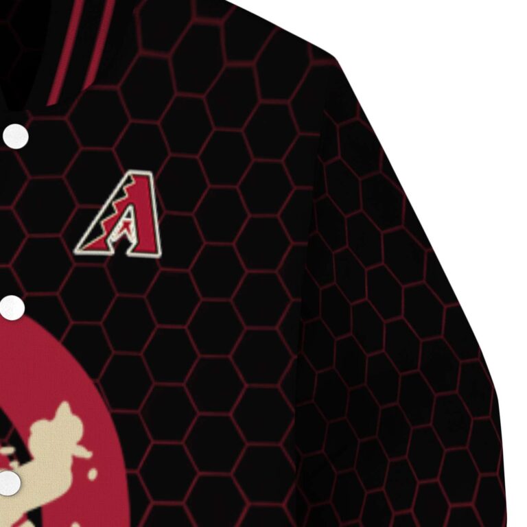 arizona diamondbacks hexagonal pattern red black jacket premium grade