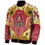 arizona diamondbacks sunflower bloom red yellow jacket best selling