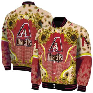 arizona diamondbacks sunflower bloom red yellow jacket fashion forward