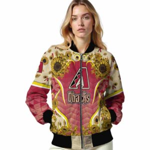arizona diamondbacks sunflower bloom red yellow jacket latest model