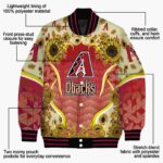 arizona diamondbacks sunflower bloom red yellow jacket best selling