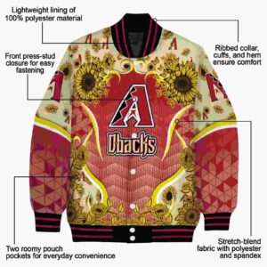 arizona diamondbacks sunflower bloom red yellow jacket new arrival