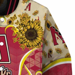 arizona diamondbacks sunflower bloom red yellow jacket premium grade