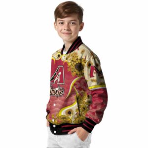 arizona diamondbacks sunflower bloom red yellow jacket trendy