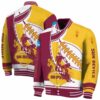 arizona state sun devils baseball stitching gold white jacket fashion forward